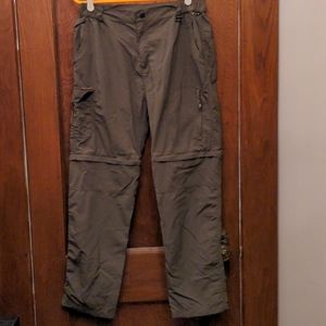 L (8/10) Olive Zip Convertible Cargo Hiking Pant…